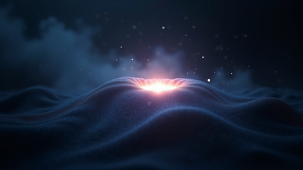 Close-up view of the Indigo-Black Core glowing with energy
