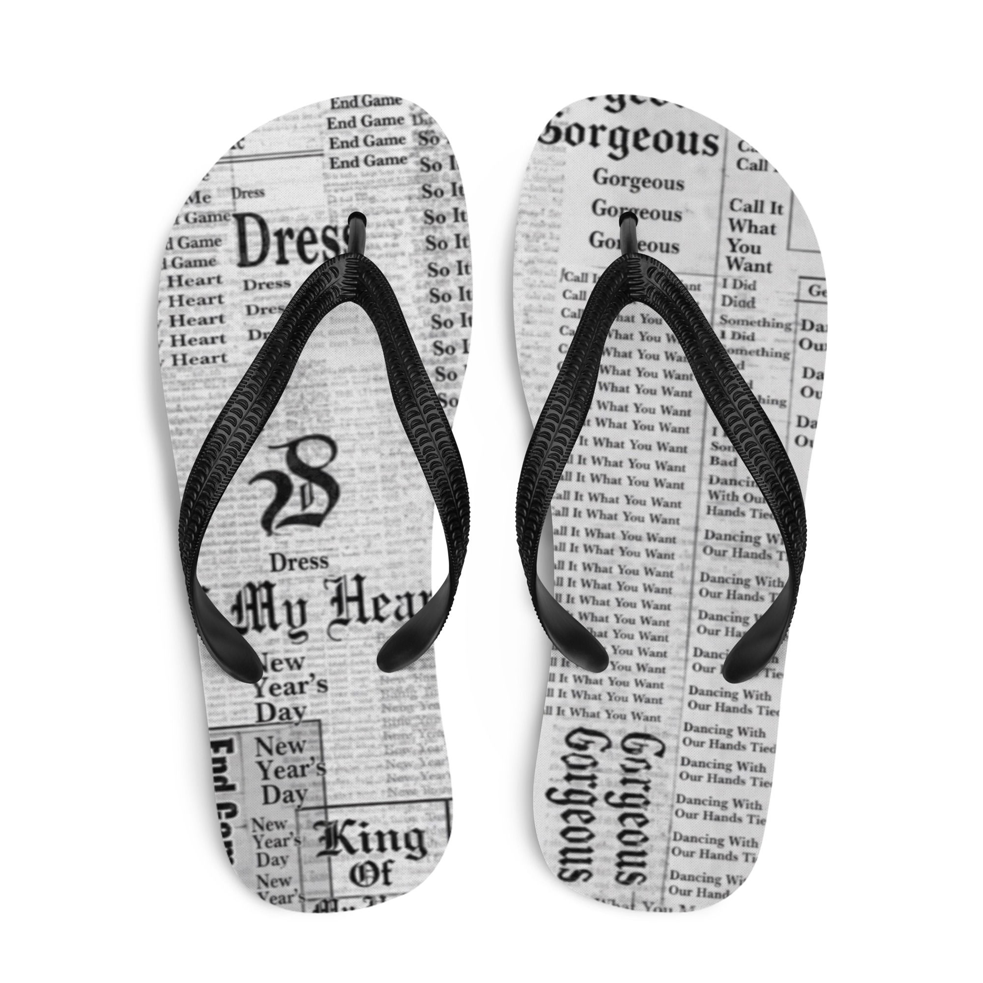 Newsprint Flip-Flops