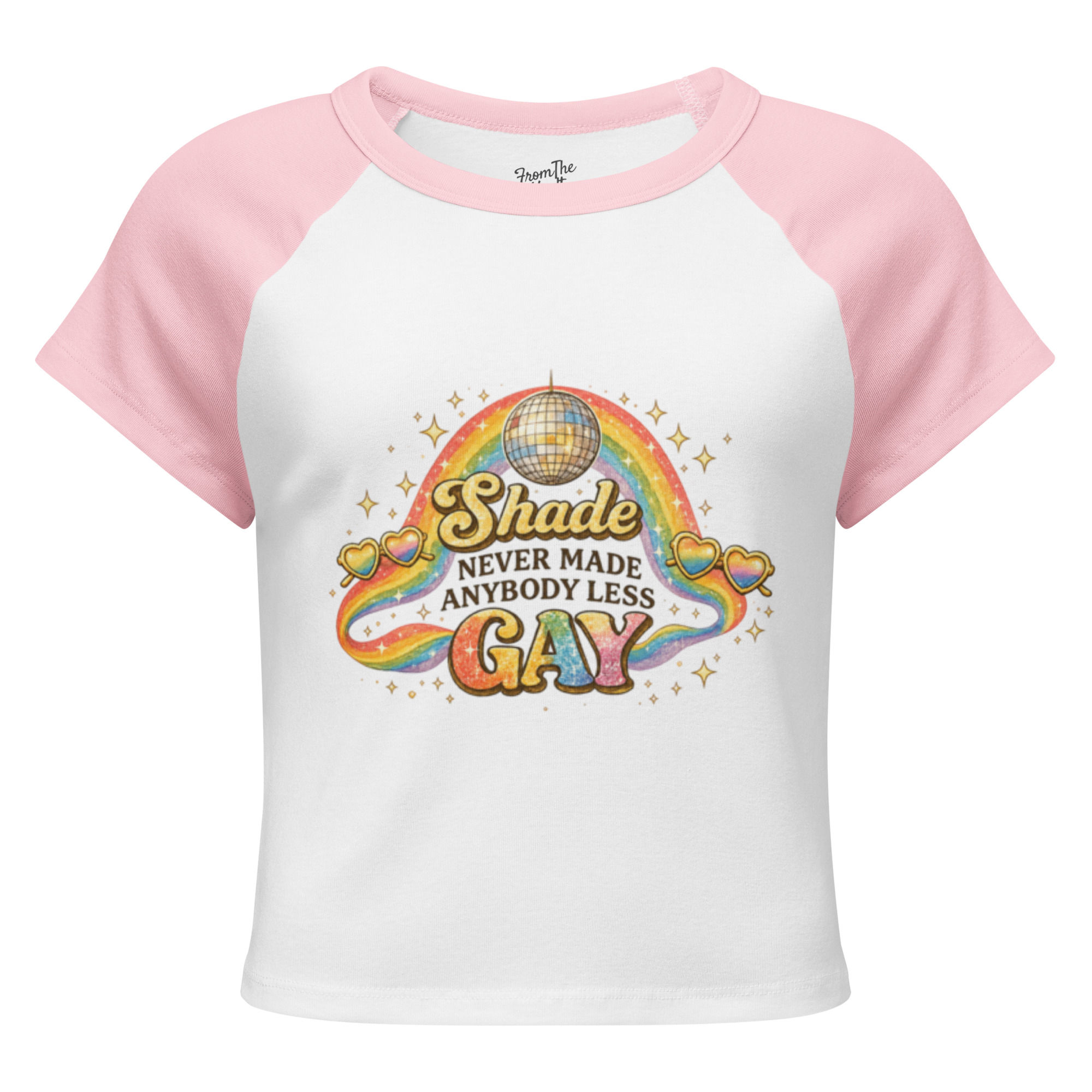 Women’s Shade Never Made Anyone Less Gay Baby Tee