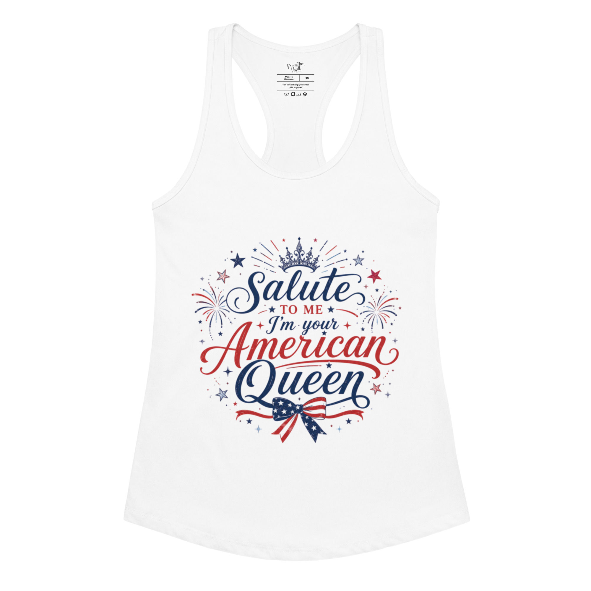Women’s "American Queen" fitted racerback tank top