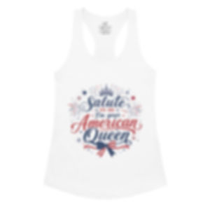 Women’s "American Queen" fitted racerback tank top