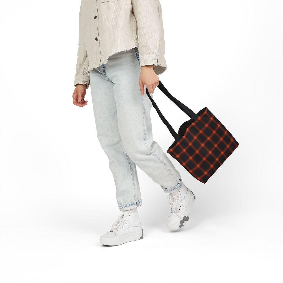 Thumbnail: Evermore Plaid Canvas Tote Bag