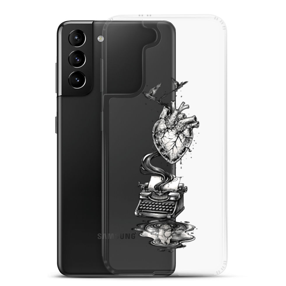 Thumbnail: Tortured Poet's Typewriter Clear Case for Samsung®