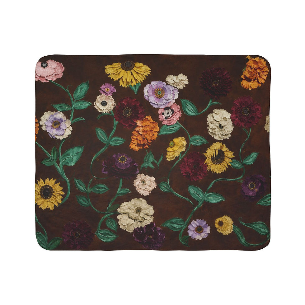 Thumbnail: Acoustic Floral Sherpa Blanket