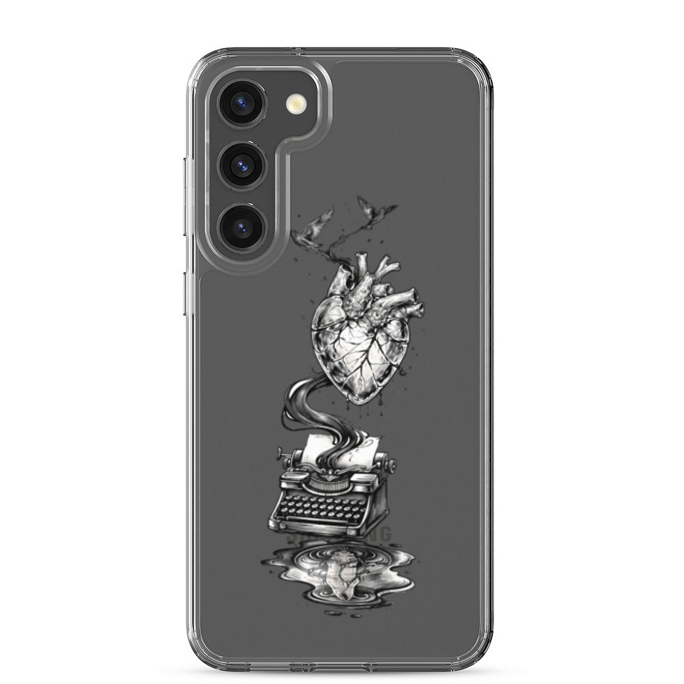 Thumbnail: Tortured Poet's Typewriter Clear Case for Samsung®