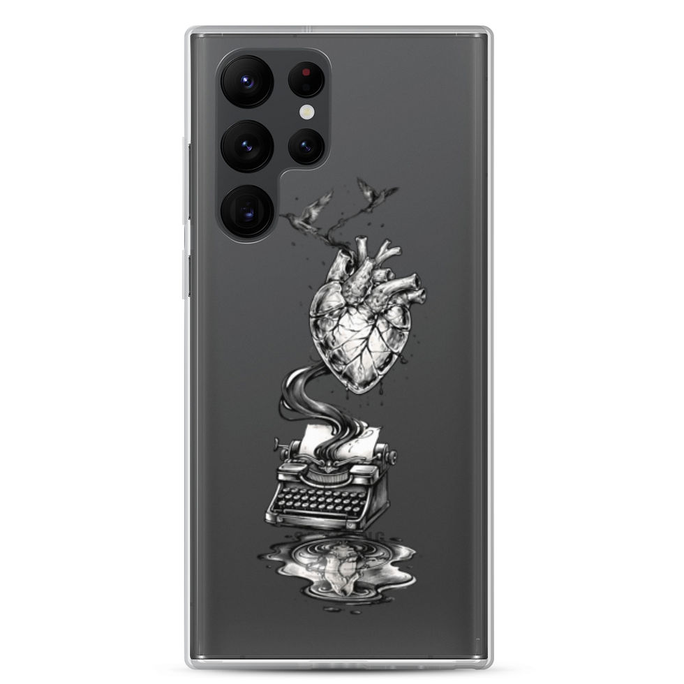 Thumbnail: Tortured Poet's Typewriter Clear Case for Samsung®