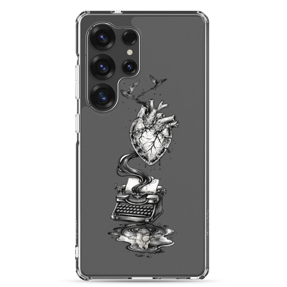 Thumbnail: Tortured Poet's Typewriter Clear Case for Samsung®