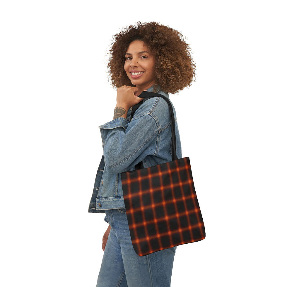 Thumbnail: Evermore Plaid Canvas Tote Bag