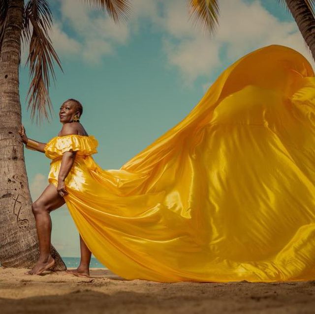 Image of Ebony Milestone dressed in stunning attire.