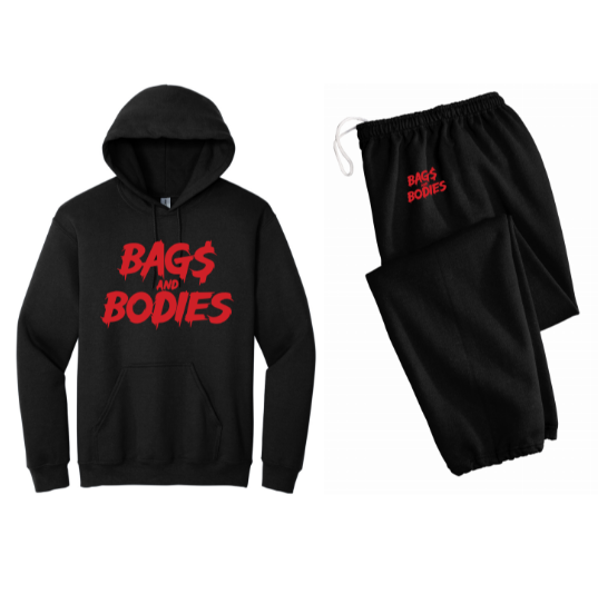 Thumbnail: BAG$ AND BODIES UNISEX Sweat Suit. It's Slim fit, go up a size for a baggy fit.