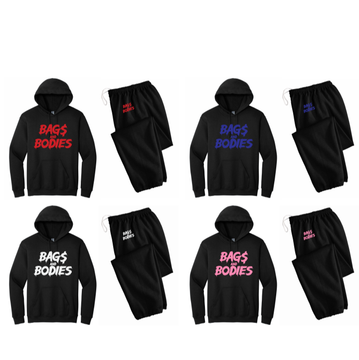 BAG AND BODIES UNISEX Sweat Suit. It's Slim fit, go up a size for a