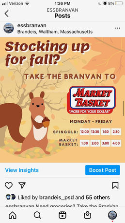 Market Basket Shuttle Instagram Post