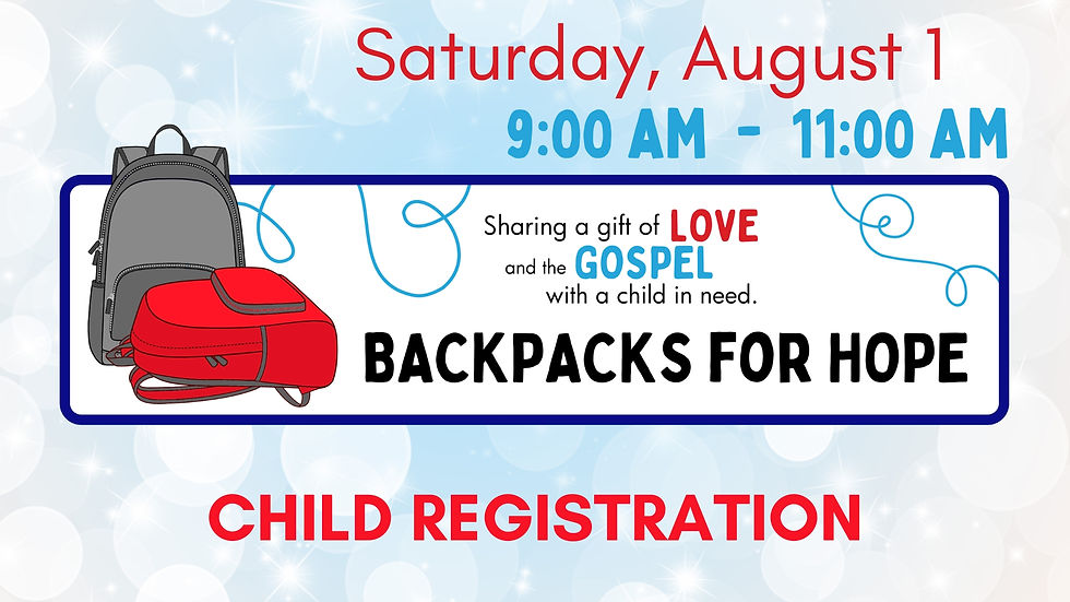 Backpacks For Hope: Child Registration