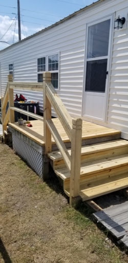 Porch on trailer