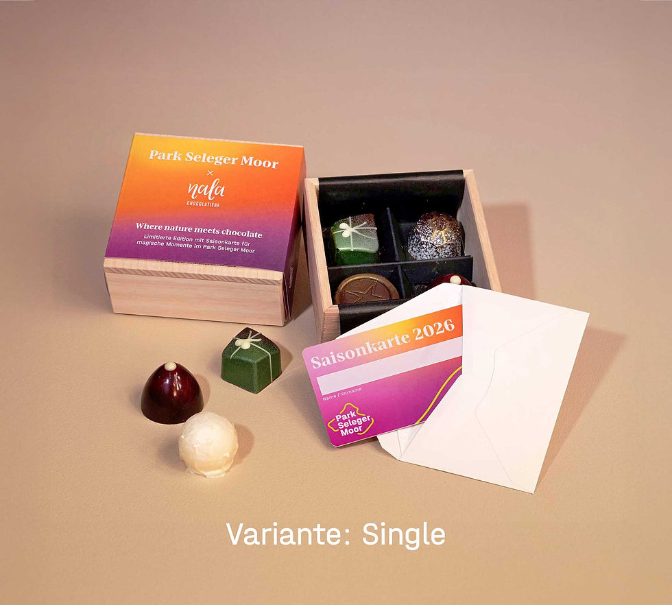 "Where nature meets chocolate" Saisonkarte Seleger Moor (Single)