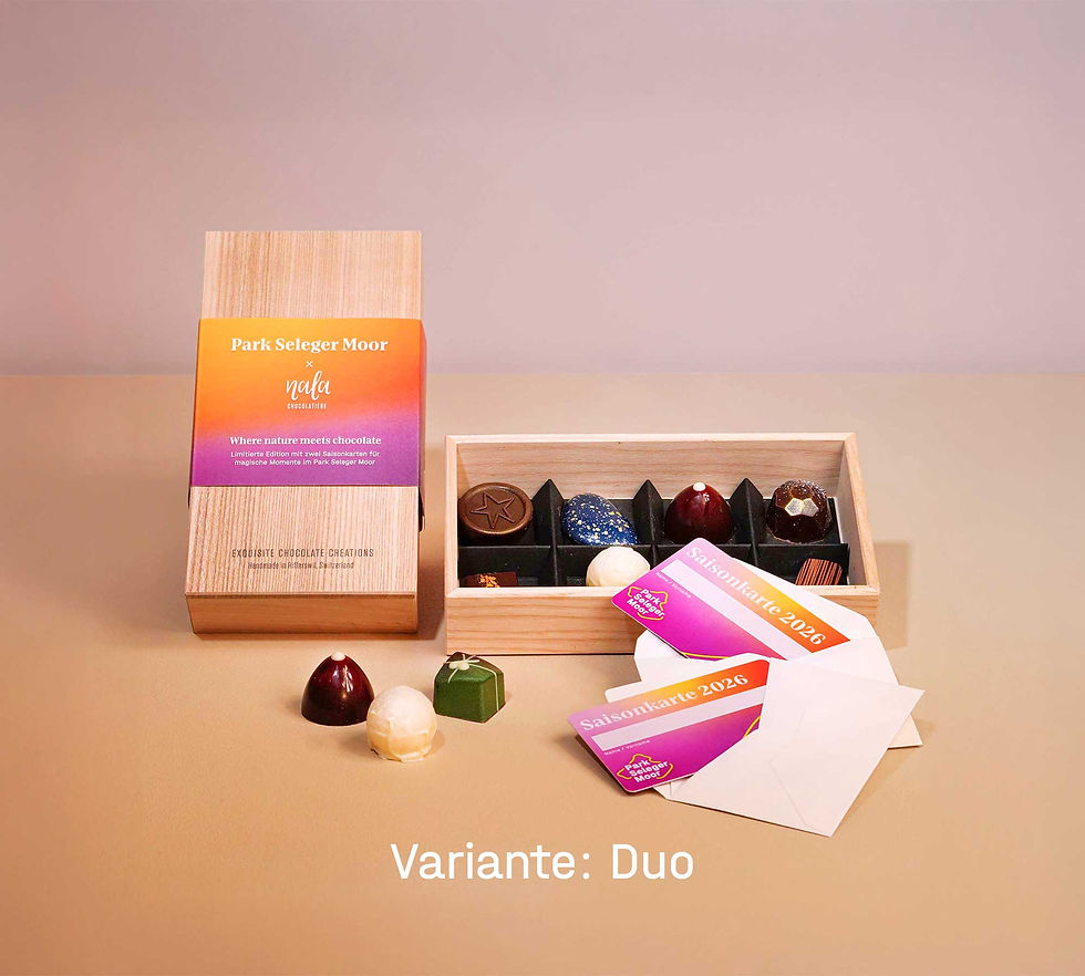 "Where nature meets chocolate" Saisonkarte Seleger Moor (Duo)