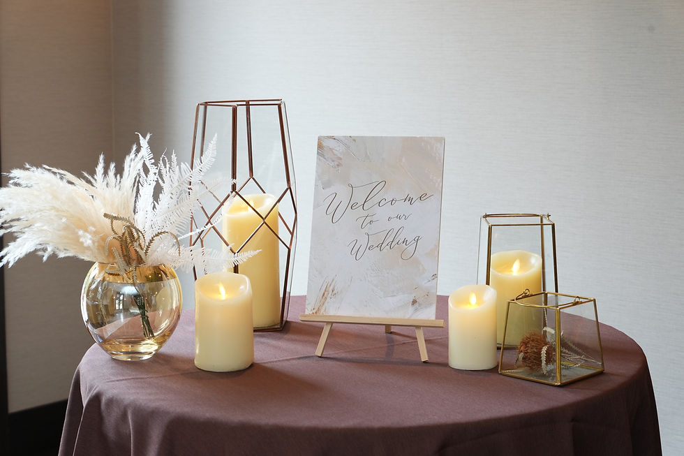 welcome board candle set