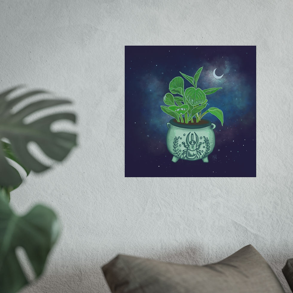 Thumbnail: Beetle Cauldron Planter | Fine Art Print