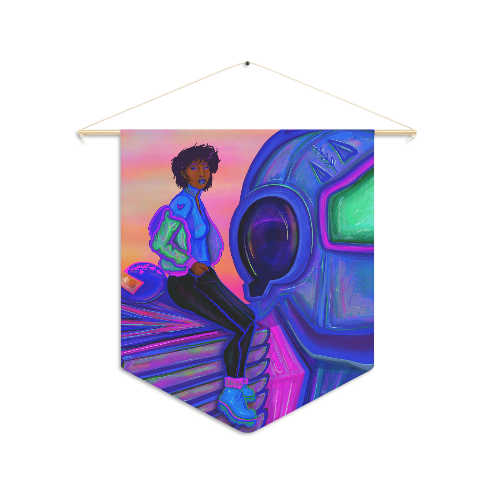 She's a Fighter | Fabric Pennant