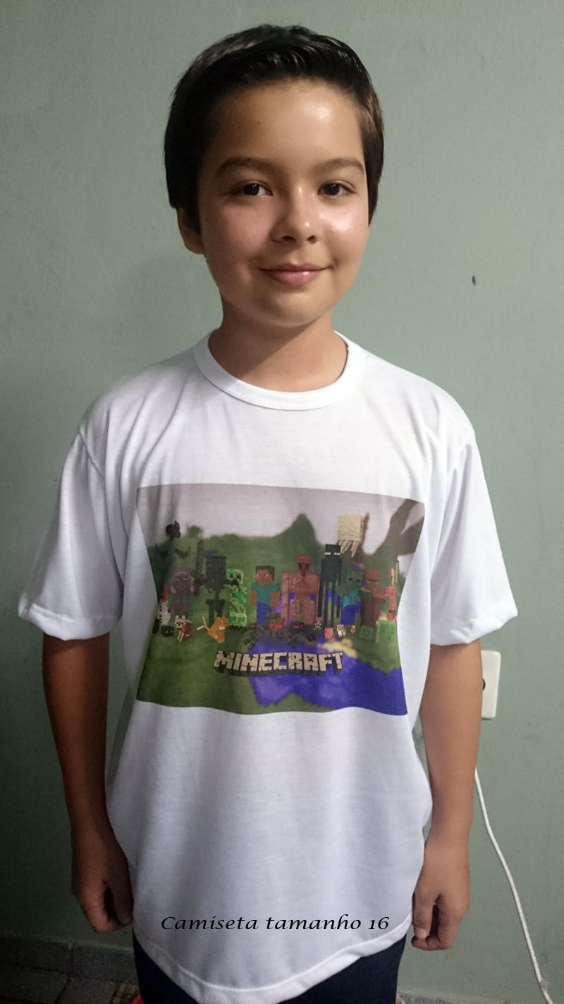 Miniatura: Camiseta infantil Minecraft Coleção 2