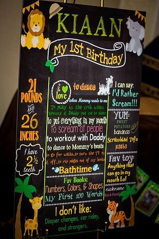 1st birthday signage