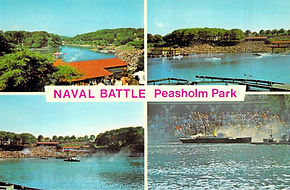 Peasholm Park 1912+, Naval Battle, Peasholm Lake 1912+, Pagoda