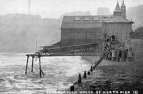 Scarborough North Bay, North Bay Pier 1869-1889/1905, Warwicks Tower 1898-1907