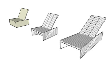 Kinked lounger