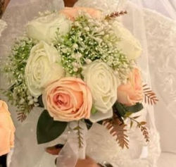 White and Peach