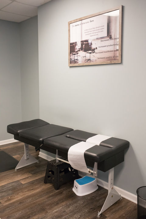 Professional chiropractic treatment table in Hoschton, GA