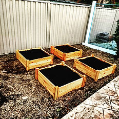 Installation of raised vegetable gardens