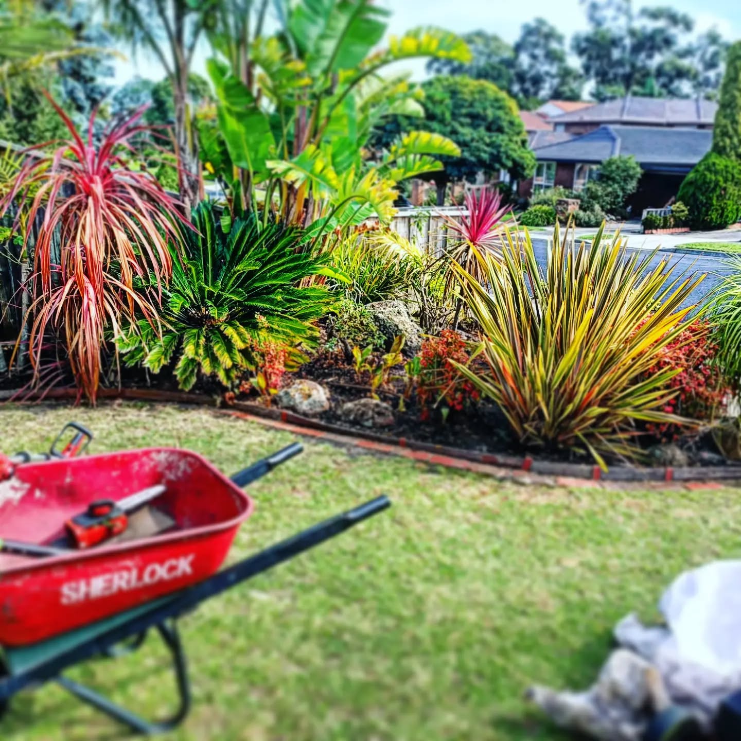 Weeding, composing, mulching