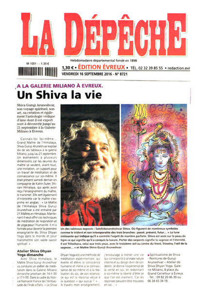 Article 16.9.2016 la dépêche: A Shiva, a life