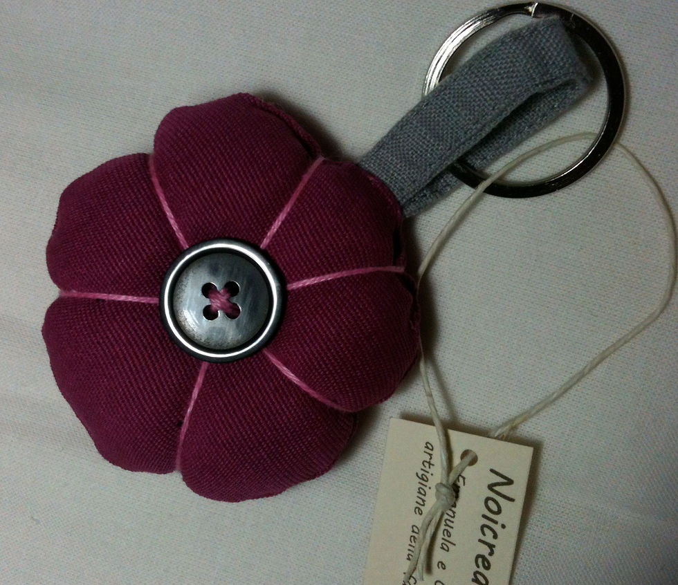 portachiave fiore imbottito rosa