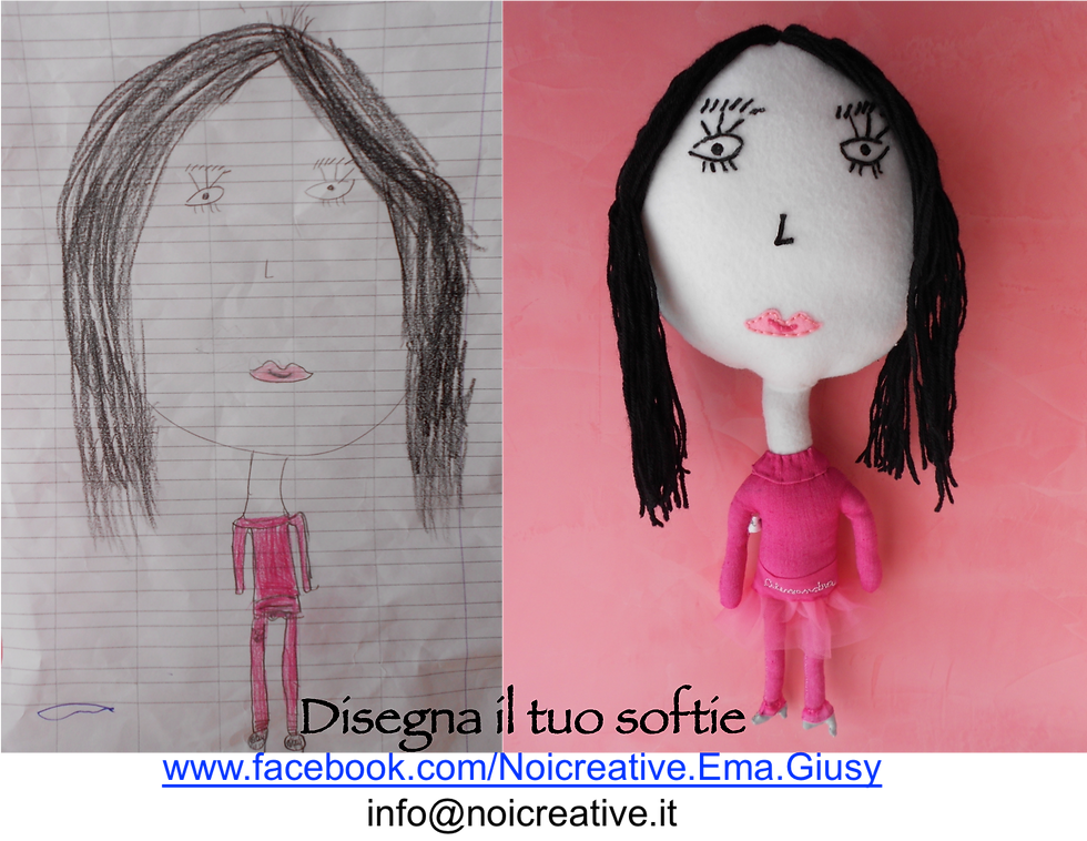 Alessandra 6 anni - disegno e softie