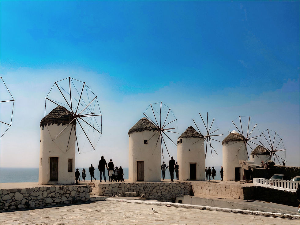 The windmills of Mykonos, Greece