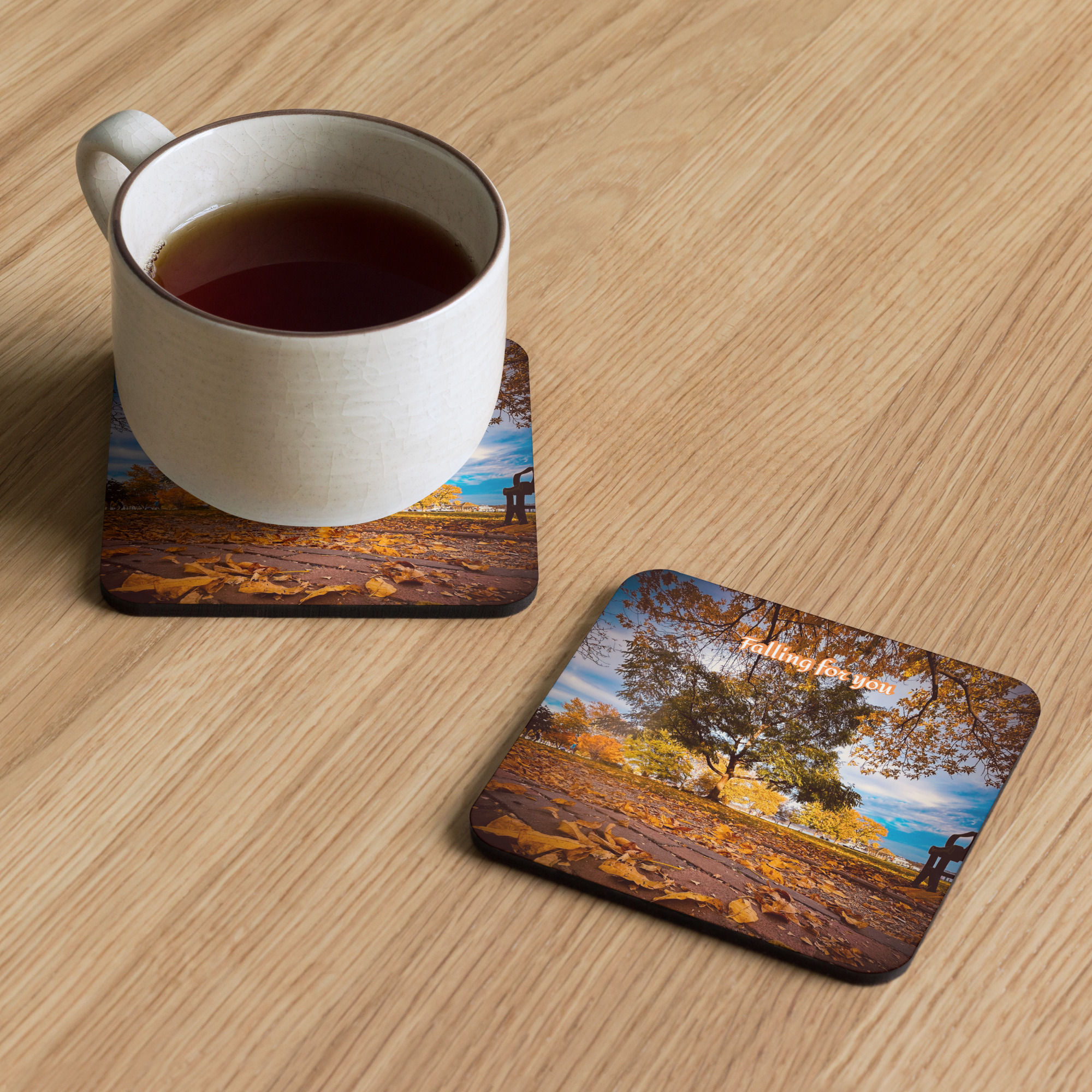 Mug on photo coaster