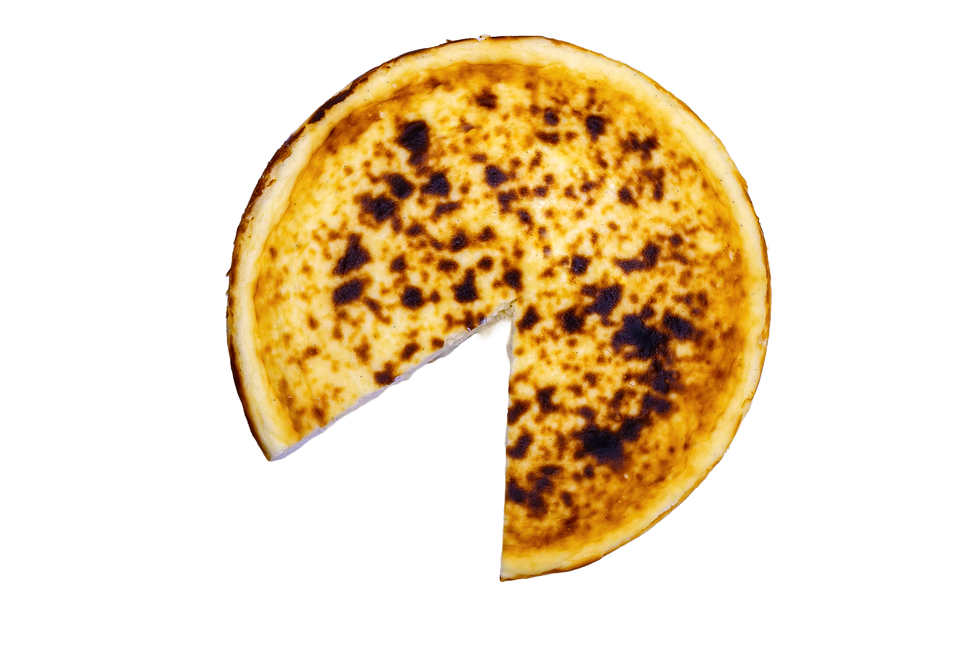 Cheesecake with a cut slice