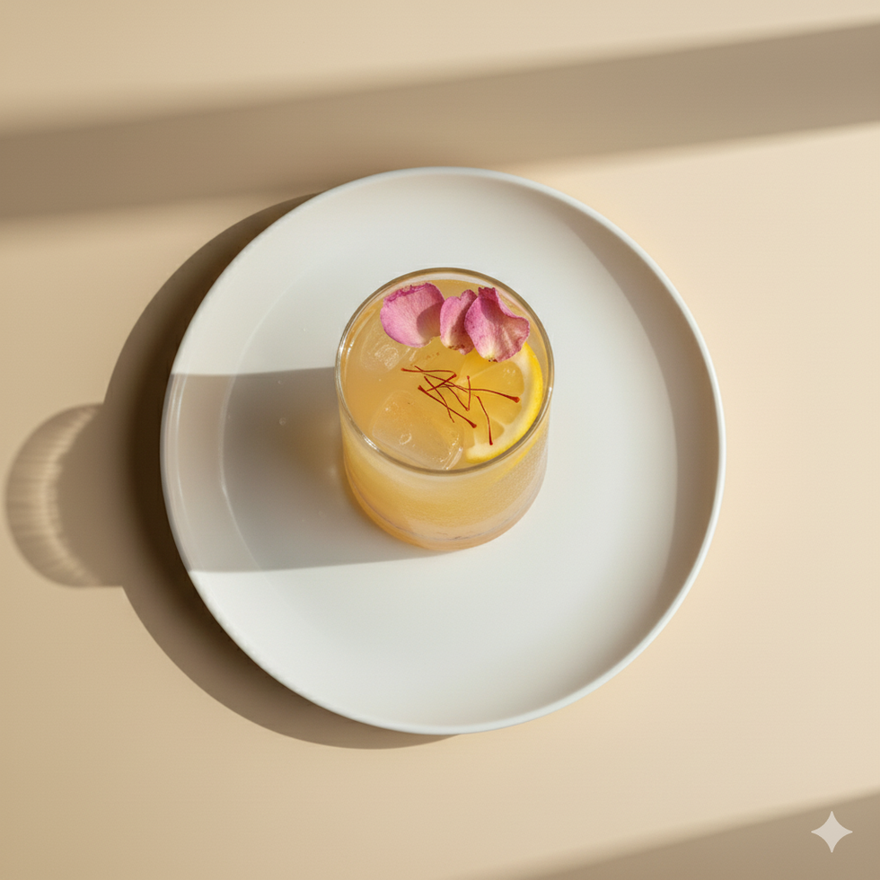 Saffron Rosewater Lemonade