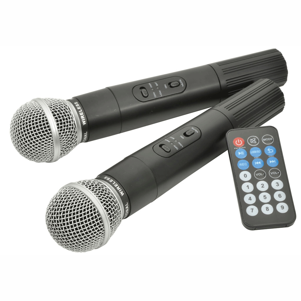 Mics supplied with QTX Portable PA