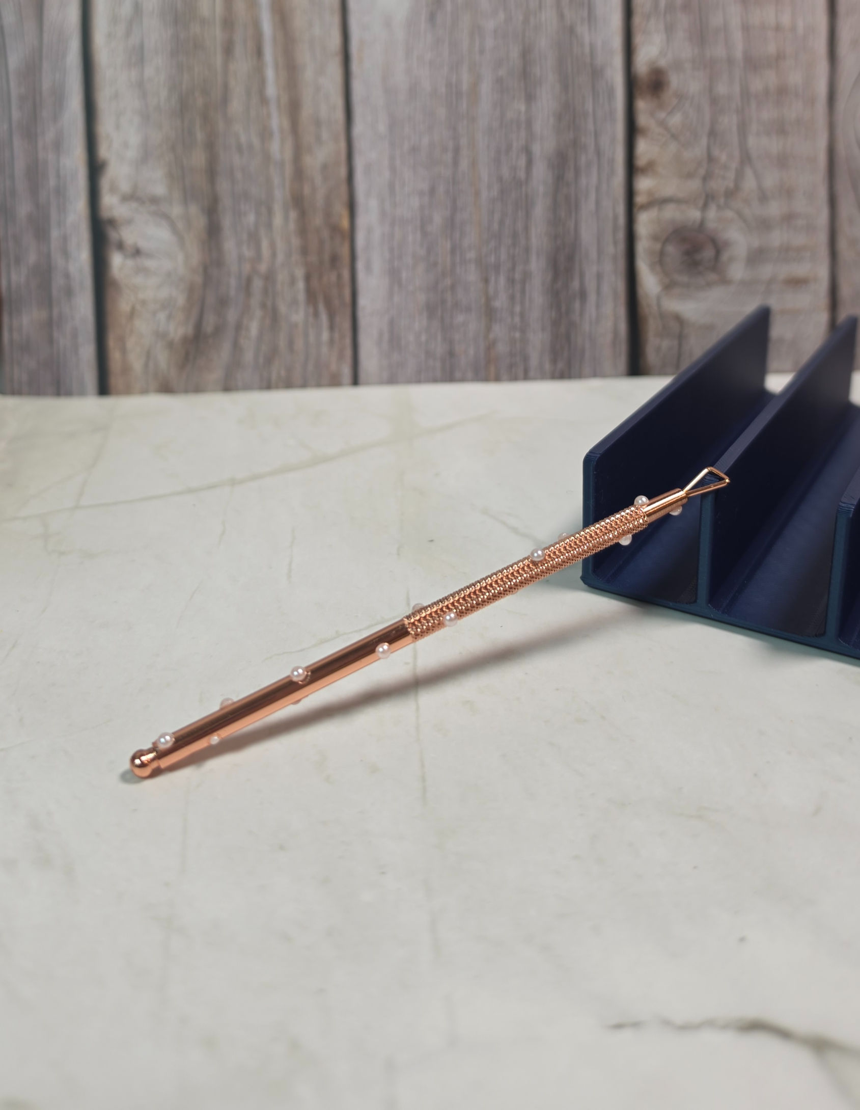 Rose Gold and Pearl Scratcher Tool