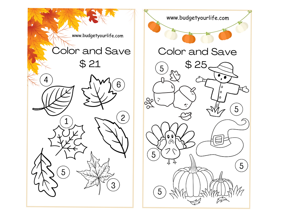 Color and Save - Fall Vibes