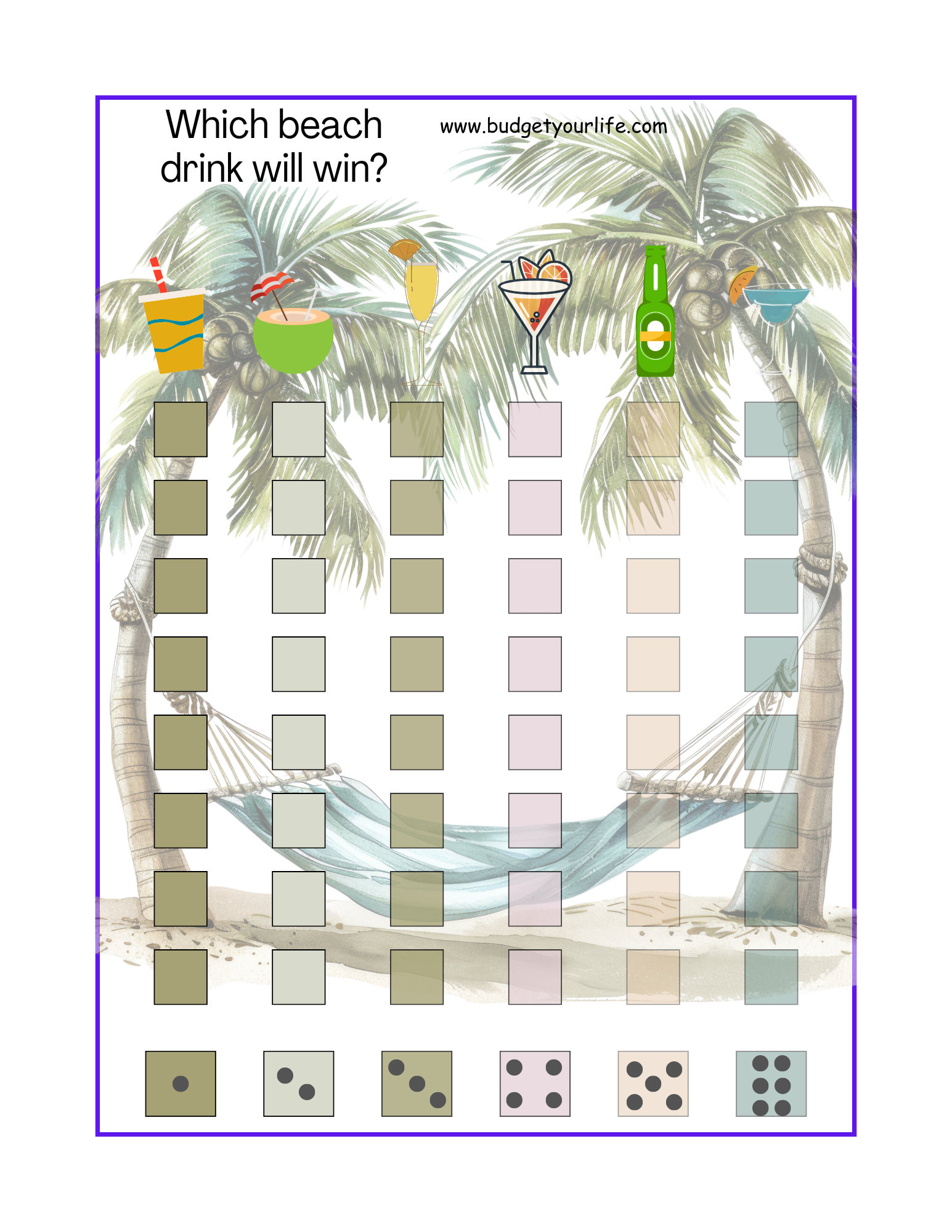 Tropical Drinks roll and save