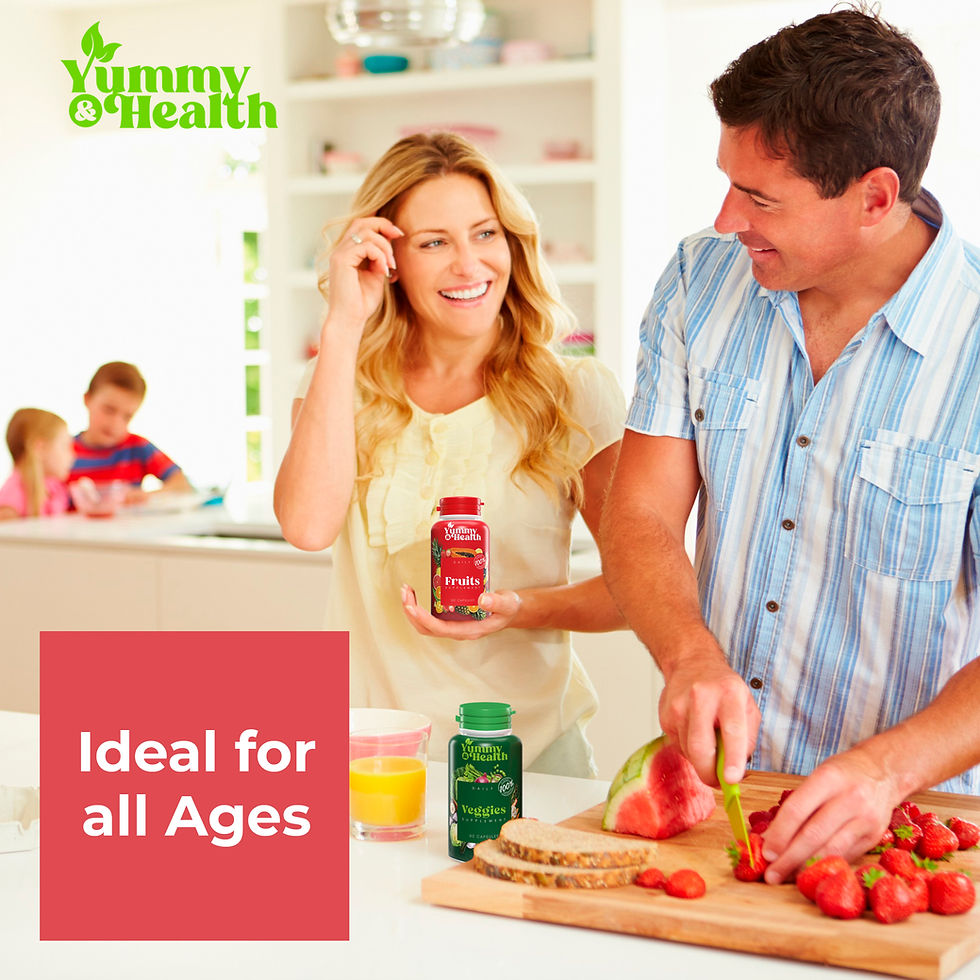 Thumbnail: YUMMY & HEALTH Fruits and Veggies Supplement - 90 Fruit and 90 Veggie Capsules
