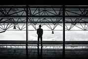 Man overlooking skyline