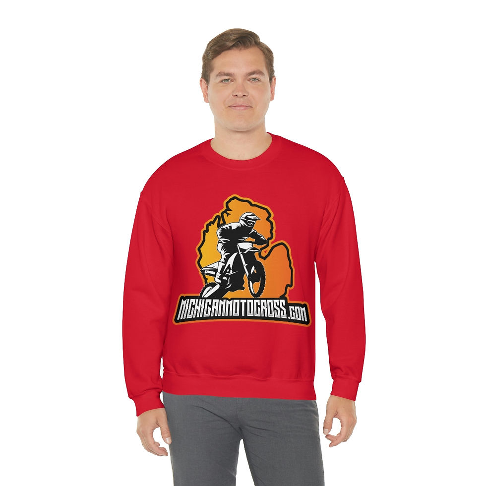 Thumbnail: Orange Logo  MIMX Unisex Heavy Blend™ Crewneck Sweatshirt