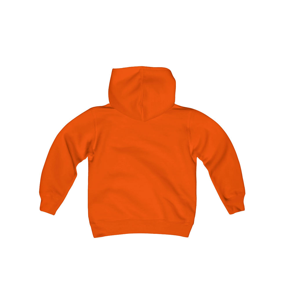 Thumbnail: Blue Logo Youth Heavy Blend Hooded Sweatshirt