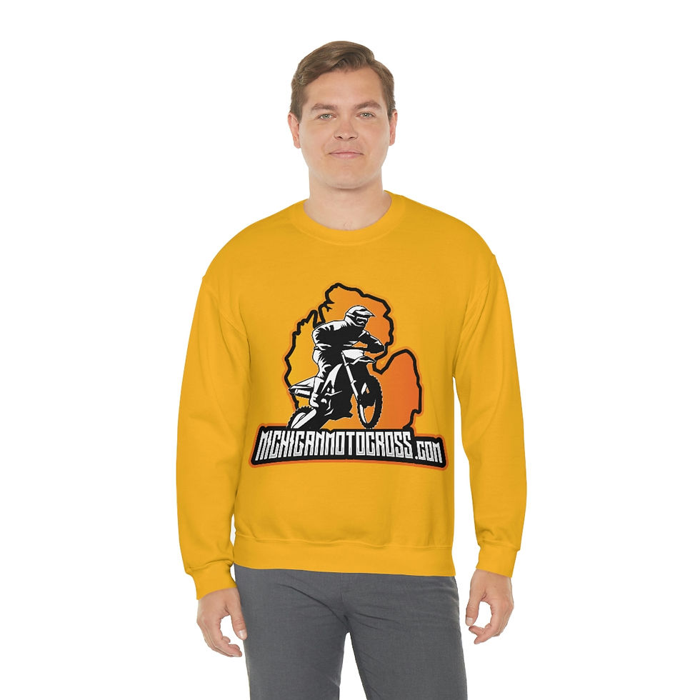 Thumbnail: Orange Logo  MIMX Unisex Heavy Blend™ Crewneck Sweatshirt