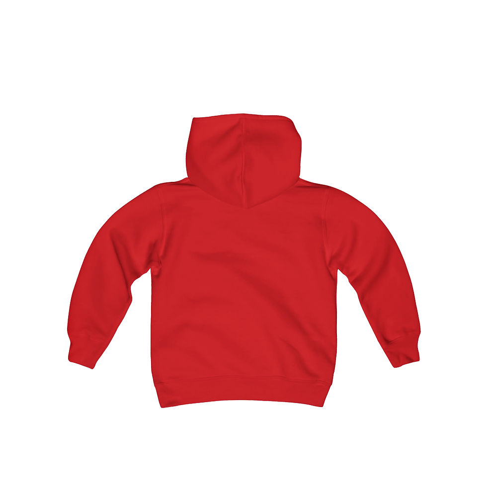 Thumbnail: Blue Logo Youth Heavy Blend Hooded Sweatshirt