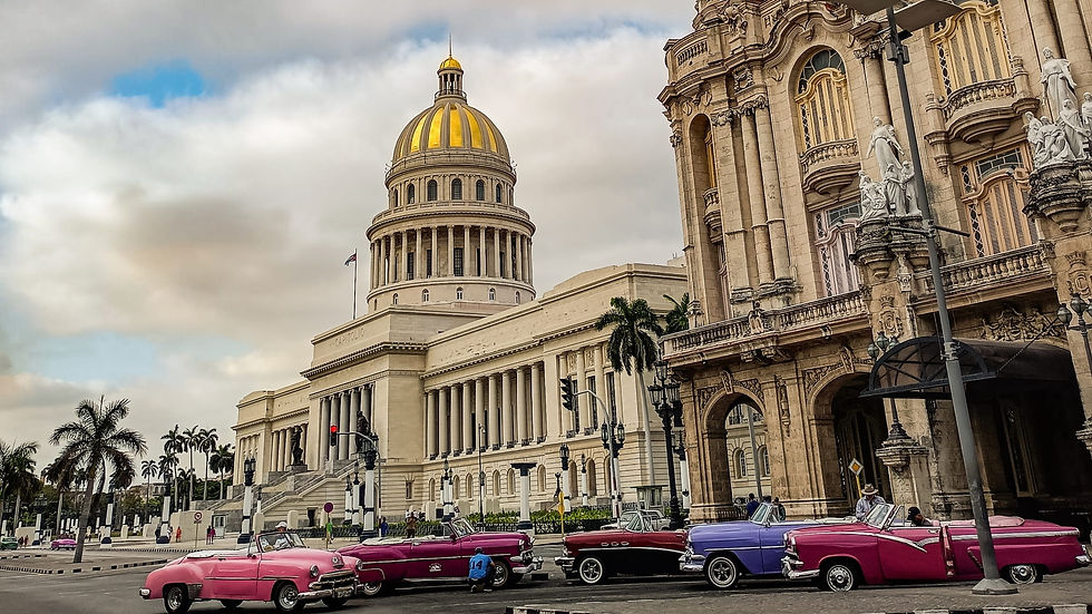 Blick auf das Kapitol in Havanna während der aktuellen Treibstoffkrise auf Kuba die auch den internationalen Flugverkehr beeinträchtigt